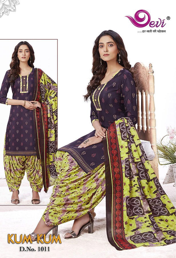 Devi Kum Kum Patiyala 1 Ready Made Regular Wear Cotton Printed Dress Collection